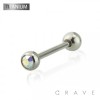 IMPLANT GRADE SOLID TITANIUM BARBELL WITH PRESS FIT GEM